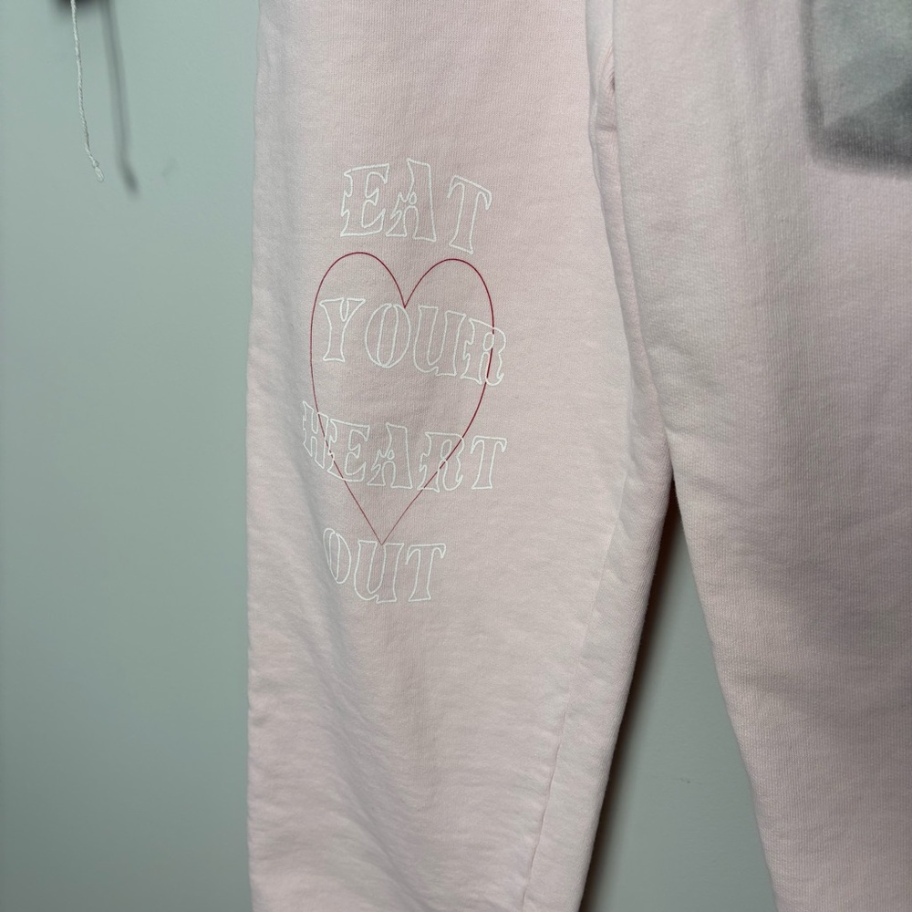 Boys Lie Eat Your Heart Out Light Pink Graphic Sweats - Picture 5 of 8